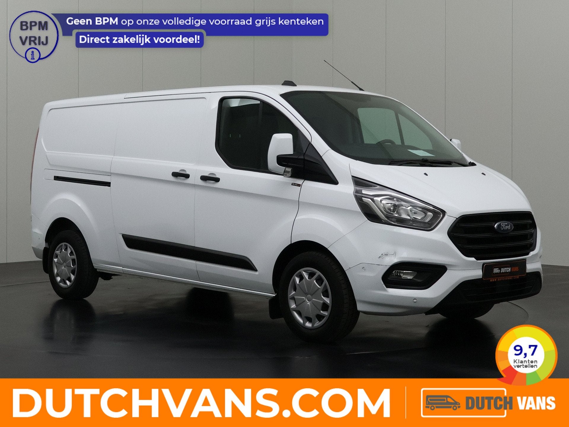 Ford Transit Custom 2.0TDCi 130PK Lang | Airco | Cruise | 3-, Voorwielaandrijving, Multifunctioneel stuurwiel, Stof, Gebruikt