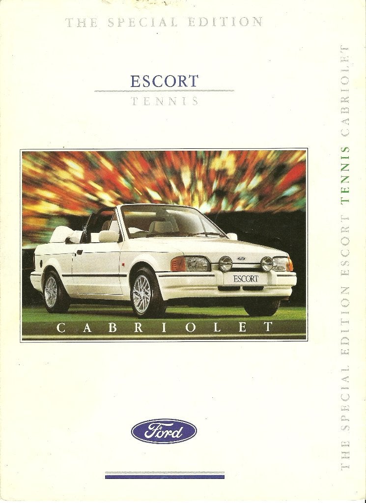 Ford Escort cabriolet folder, Ophalen of Verzenden, Gelezen, Ford