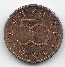 Zweden 50 öre 2000 KM# 878, Verzenden, Overige landen, Losse munt