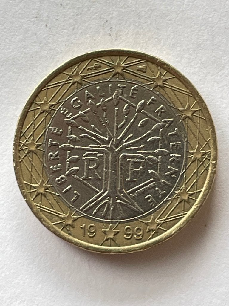 Frankrijk 1 Euro munt 1999., Ophalen of Verzenden, Frankrijk, 1 euro, Losse munt