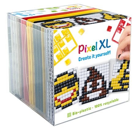 Pixelhobby Create it yourself XL kubusset 24214 emojis 6,2 x, ., Nieuw, Ophalen of Verzenden, .