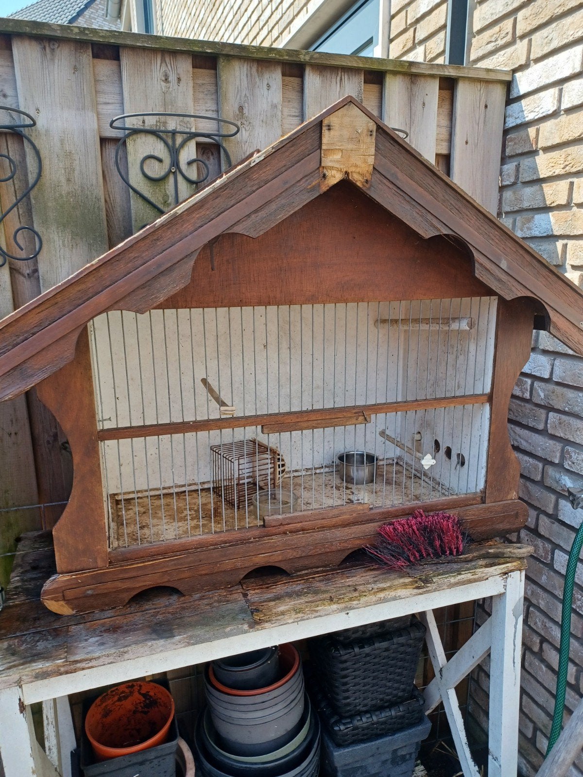 3 buiten kooien twee xl en een vinkenkooi, Ophalen of Verzenden, Gebruikt, Vogelkooi