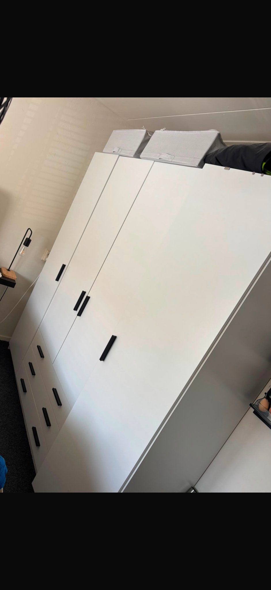 Witte kledingkast met lades en deuren, Huis en Inrichting, Ophalen, Gebruikt, 200 cm of meer, 150 tot 200 cm