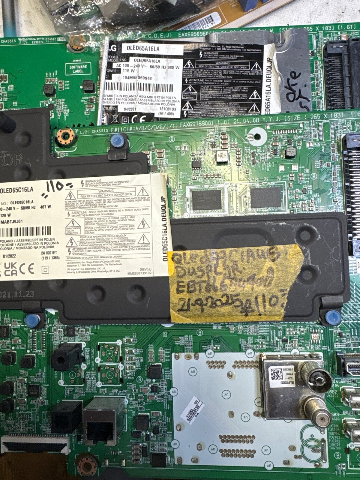 LG OLED65A16LA / OLED65C16LA Mainboard, Gebruikt, OLED, Ophalen of Verzenden, 100 Hz