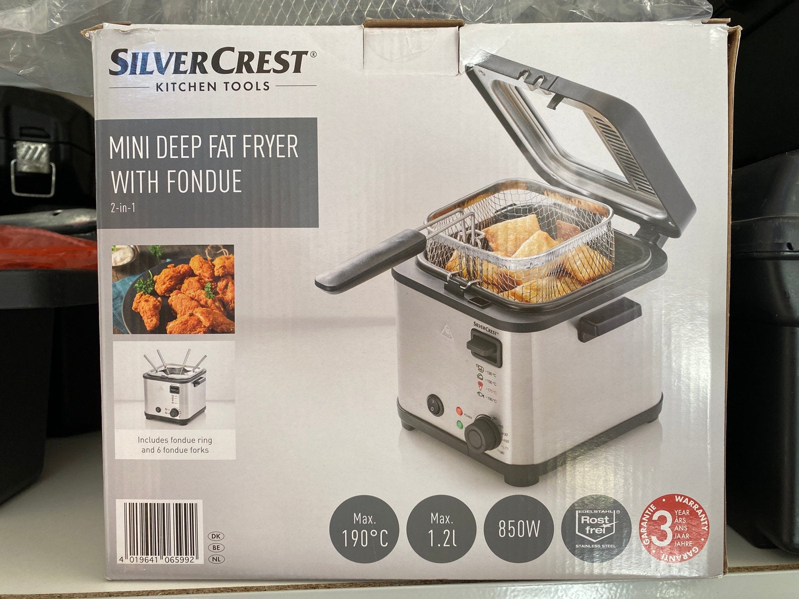 Mini frietpan / friteuse/ fondue, 1 tot 2 liter, Ophalen, Nieuw, Duo-friteuse