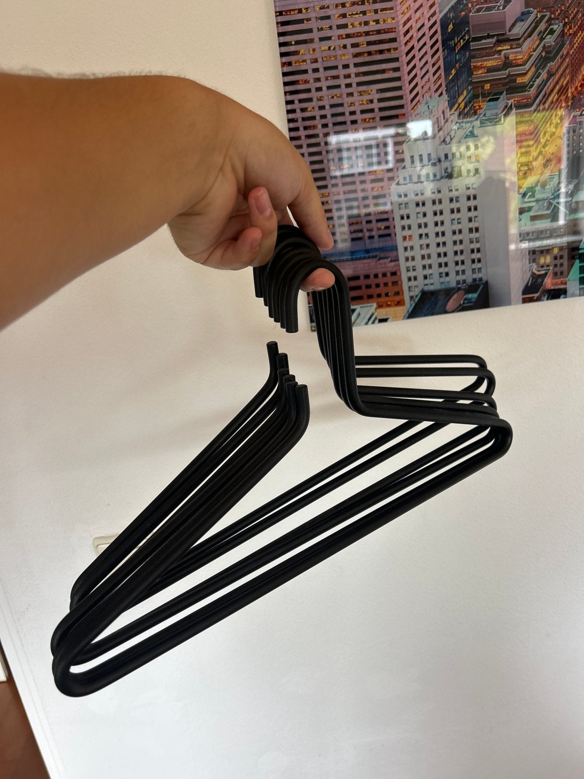 Zwarte massieve ijzeren kleerhangers, Kleding | Dames, Kledinghangers, Ophalen of Verzenden, Nieuw, Metaal, Volwassenen