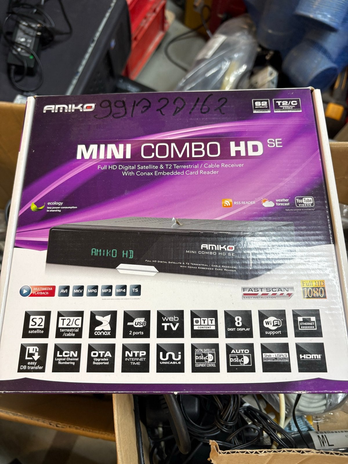 Amiko Mini Combo HD SE Full HD Digitale Satelliet & T2 Ontva, Ophalen of Verzenden, Nieuw, Decoder