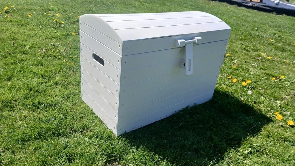 Witte houten kist - Ideaal voor opslag of decoratie, Ophalen, Gebruikt, 50 tot 100 cm, 50 tot 75 cm