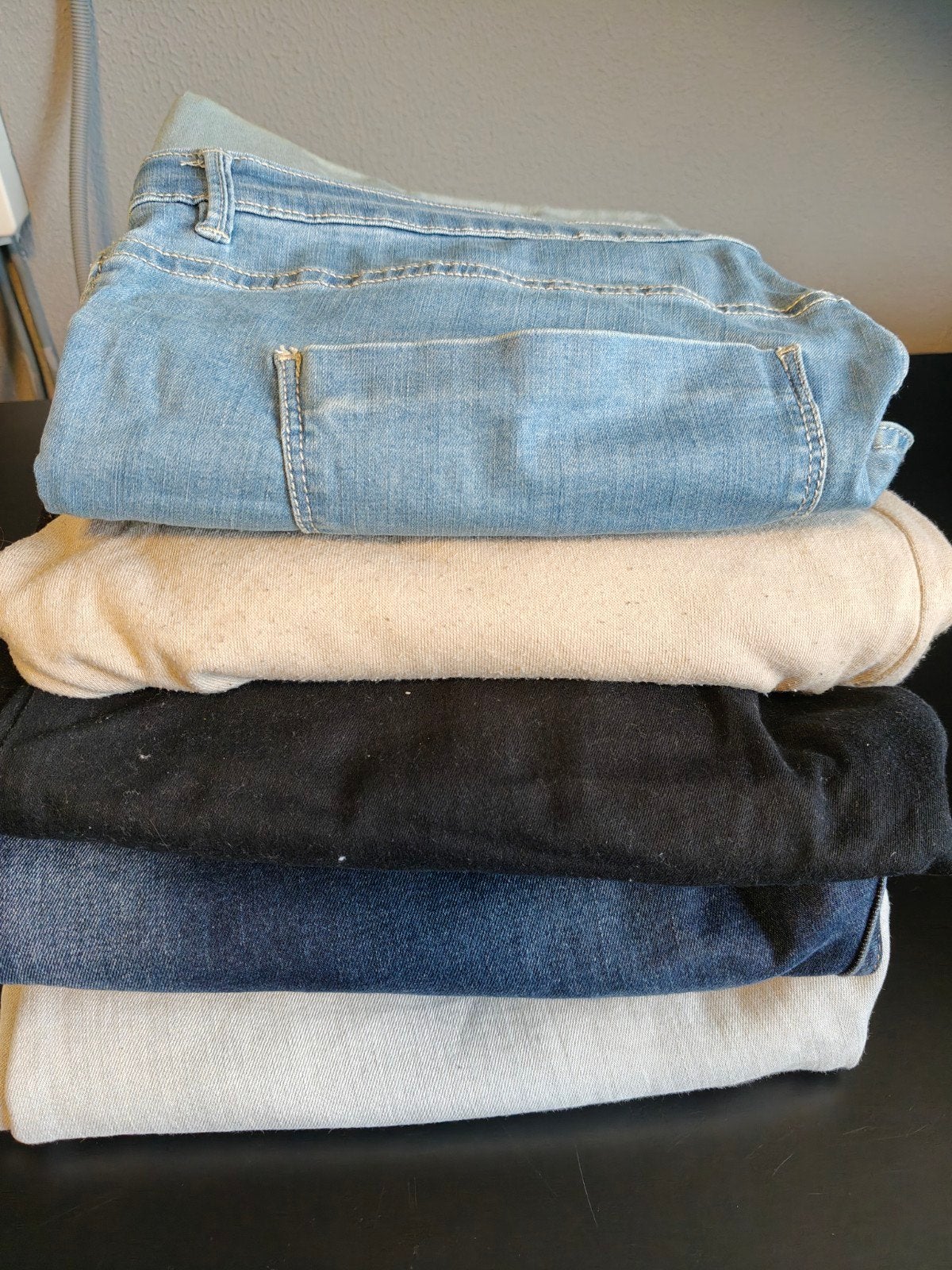Zwangerschapsbroeken - maat 40/42, Kleding | Dames, Ophalen, Blauw, Maat 42/44 (L), Gedragen