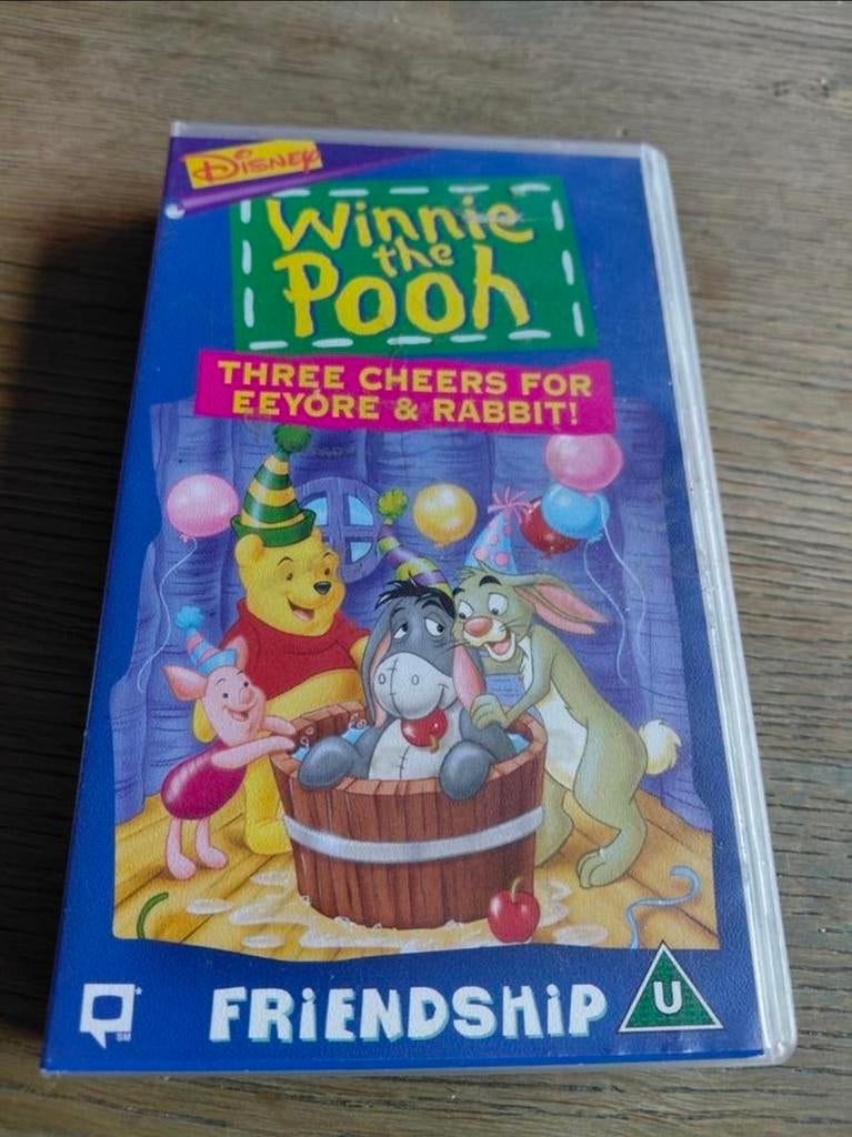 Disney Winnie the Pooh three cheers foe Eeyore & Rabbit vhs, Cd's en Dvd's, Alle leeftijden, Ophalen of Verzenden, Gebruikt, Tekenfilms en Animatie