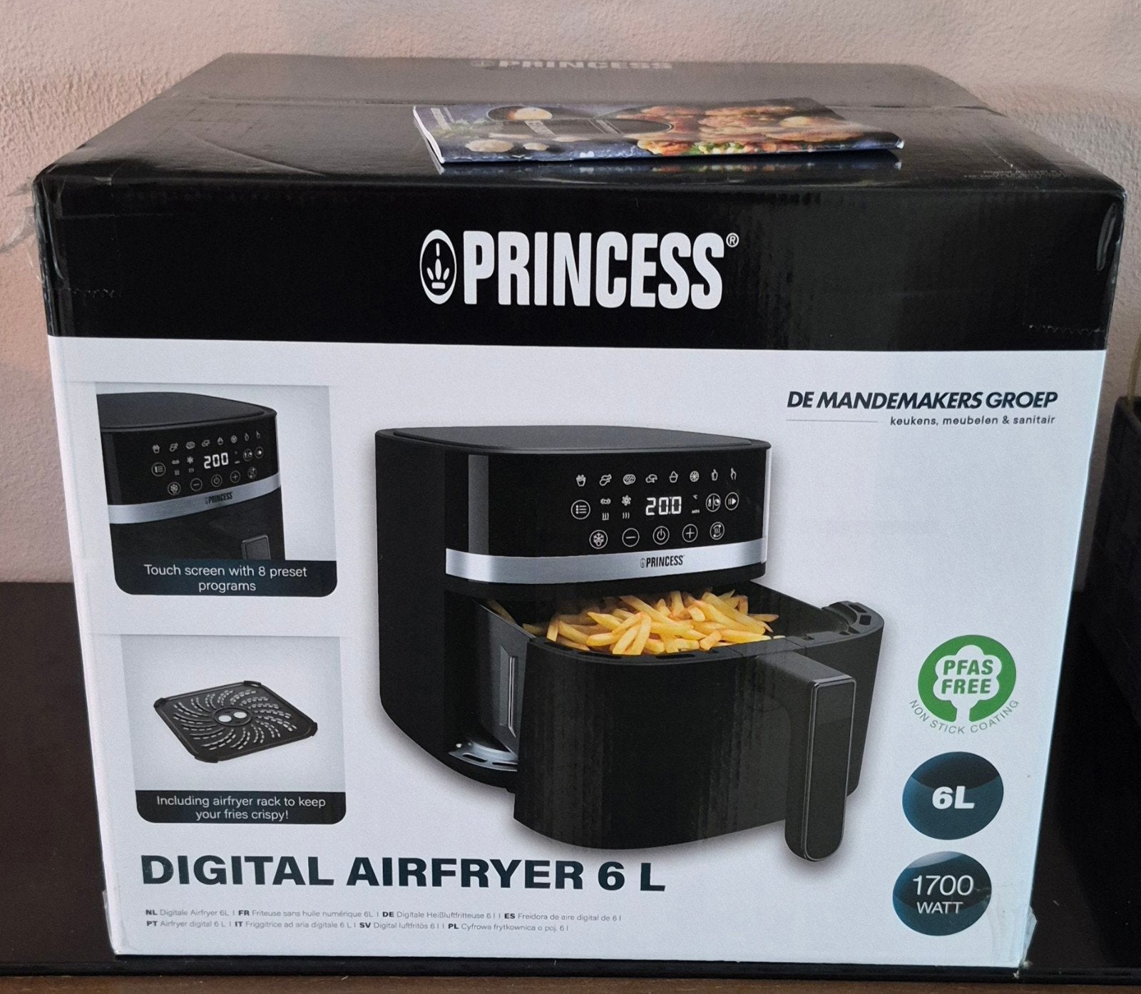 Princess 6 L digitale airfryer nieuw, Ophalen, Nieuw, Airfryer