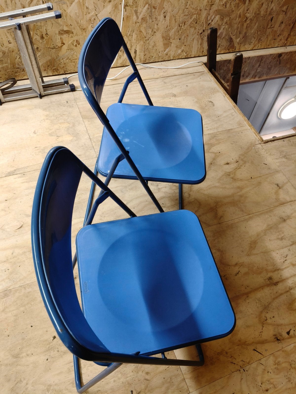 Blauwe Ikea klapstoeltjes, Ophalen, Gebruikt, Blauw