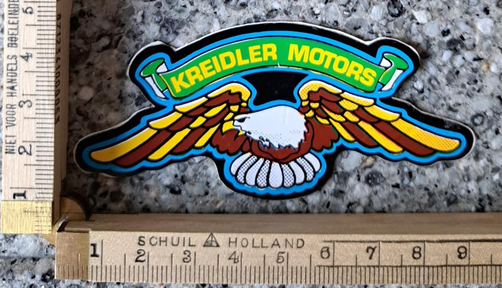 Vintage sticker Kreidler motors merk logo, Ophalen of Verzenden, Zo goed als nieuw