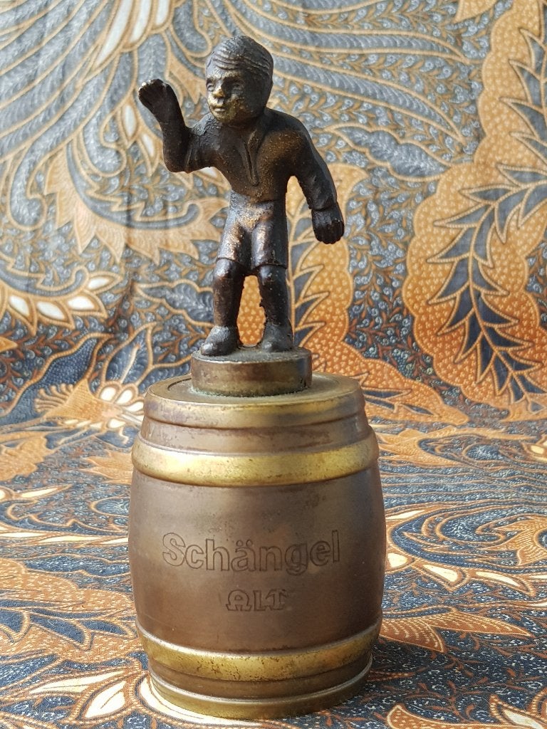 Mooie oude Schängel Alt bel uit Duitsland van koper en brons, Ophalen of Verzenden