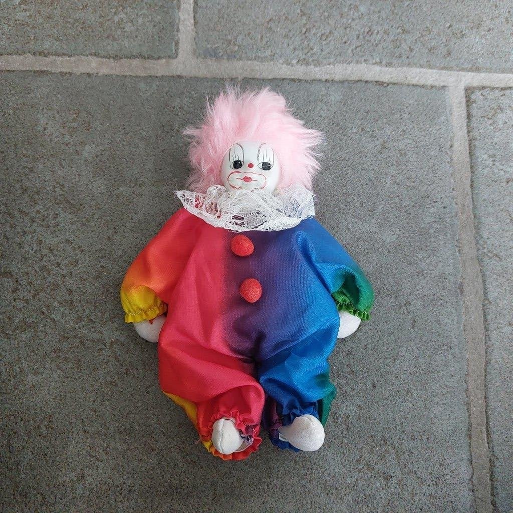 Clown - Regenboogkleuren - Vintage, Verzamelen, Ophalen of Verzenden, Zo goed als nieuw