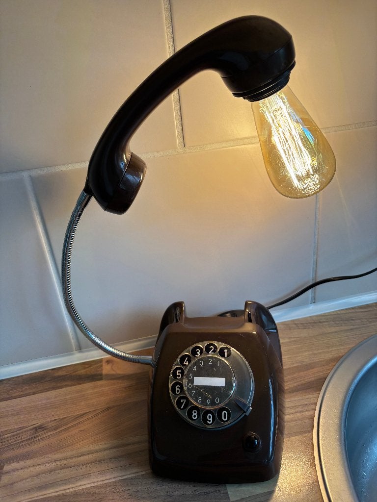 vintage telefoon, Ophalen of Verzenden, Gebruikt, Met draaischijf
