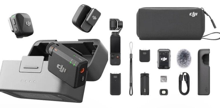 DJI Osmo Pocket 3 Creator Combo + DJI mic mini’s, Externe microfoon, Nieuw, Minder dan 8x, Geheugenkaart
