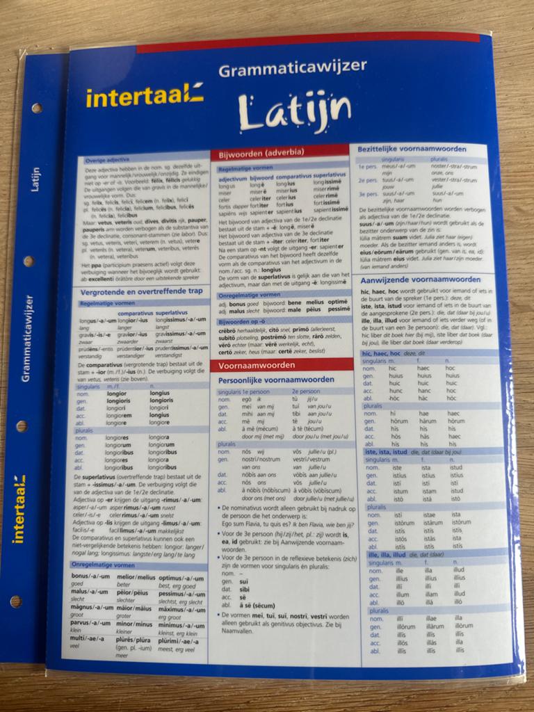 2 stuks Intertaal Grammaticawijzer +Werkwoordenwijzer Latijn, Boeken, Ophalen of Verzenden, Alpha, Zo goed als nieuw, Overige niveaus