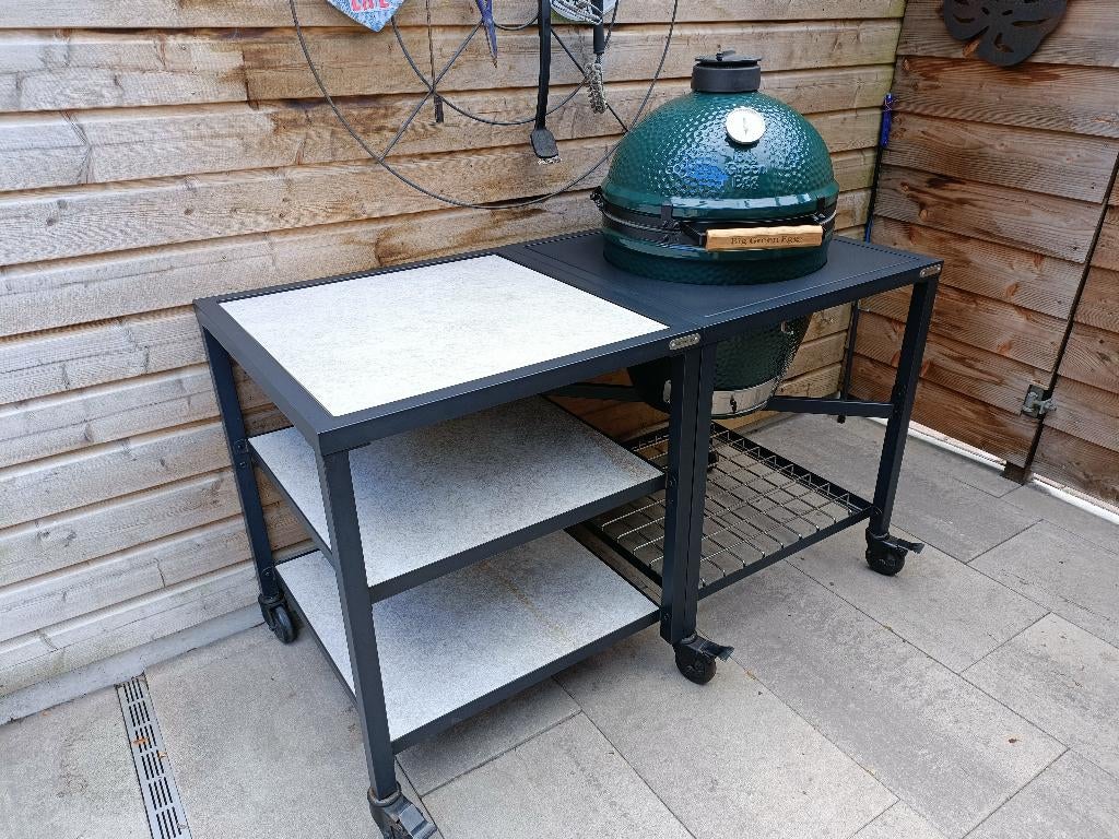 Big Green Egg Large NIEUW incl. Egg frame en Expansion frame, Tuin en Terras, Houtskoolbarbecues, Ophalen, Nieuw, Big Green Egg (origineel)