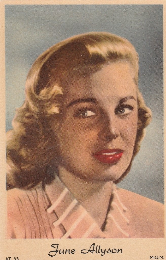 Ansichtkaart, Artiest, June Allyson   (479), Ophalen of Verzenden, 1940 tot 1960, Sterren en Beroemdheden