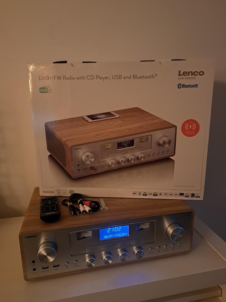 Lenco DAB+/FM Radio met CD-speler, USB en Bluetooth, Ophalen, Zo goed als nieuw, Tuner of Radio, Overige merken