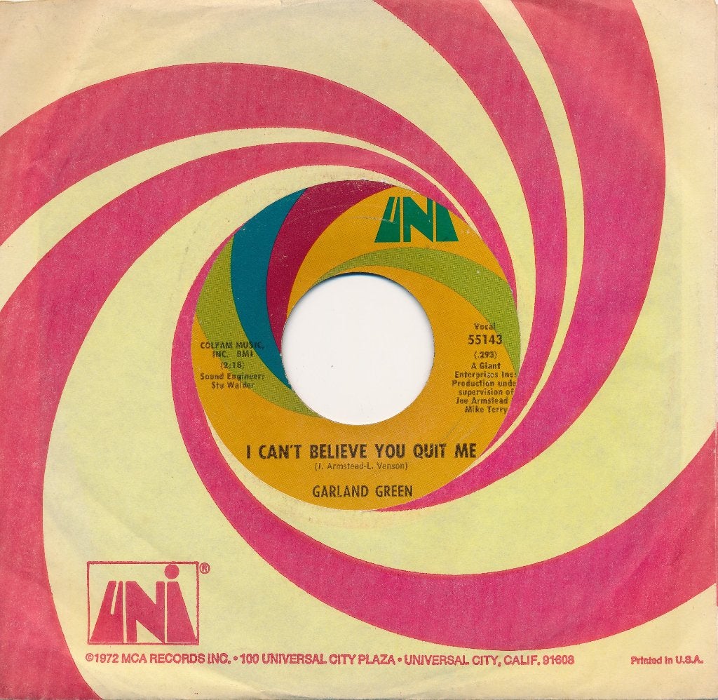 1133 Garland Greene - I can't believe you quit me (1969), Ophalen of Verzenden, Gebruikt, 7 inch, Pop