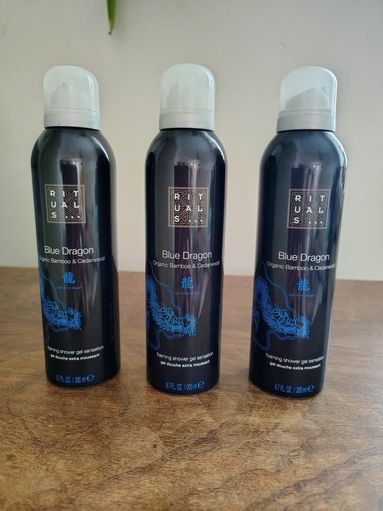 Rituals Samurai Blue Dragon shower foam. Collector's item, Ophalen of Verzenden, Nieuw, Bad & Douche