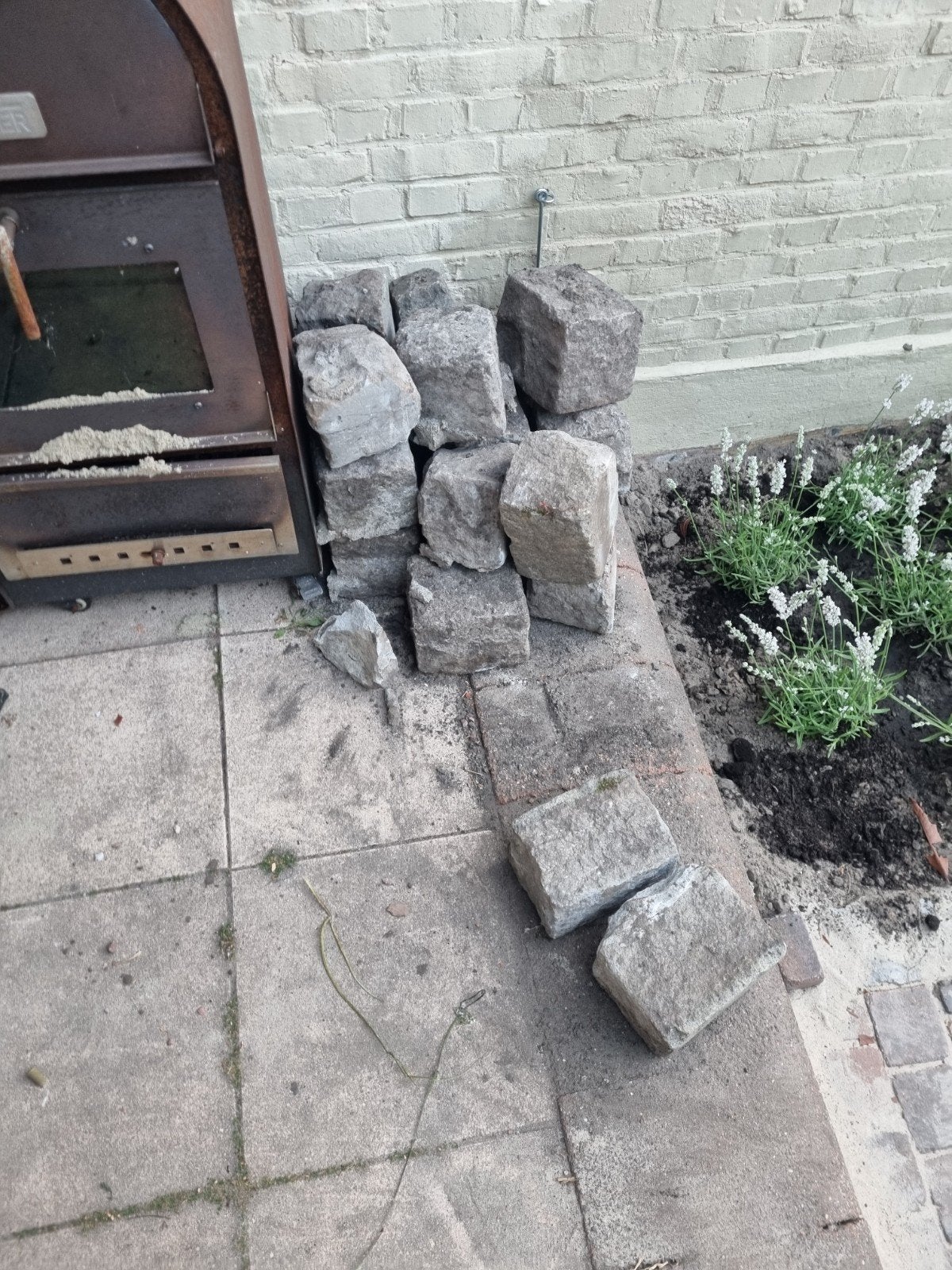 Gratis redsun natuurstenen ,grove keien, Tuin en Terras, Grind, Keien en Split, Ophalen, Gebruikt, Grijs, Kei
