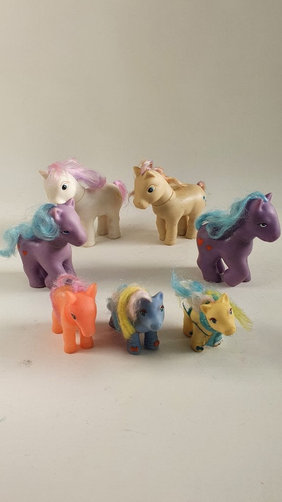 Set Ponies, vintage MLP fakies, jaren 80. Ongemerkt. 5C1, Tweedehands verkoop, Tweedehands verkoop, Gebruikt, Ophalen of Verzenden