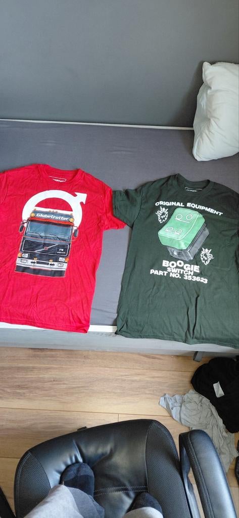 Volvo F16 en scanis boogie lift T-shirts, Ophalen, Zo goed als nieuw, Truckstuff.cc, Groen