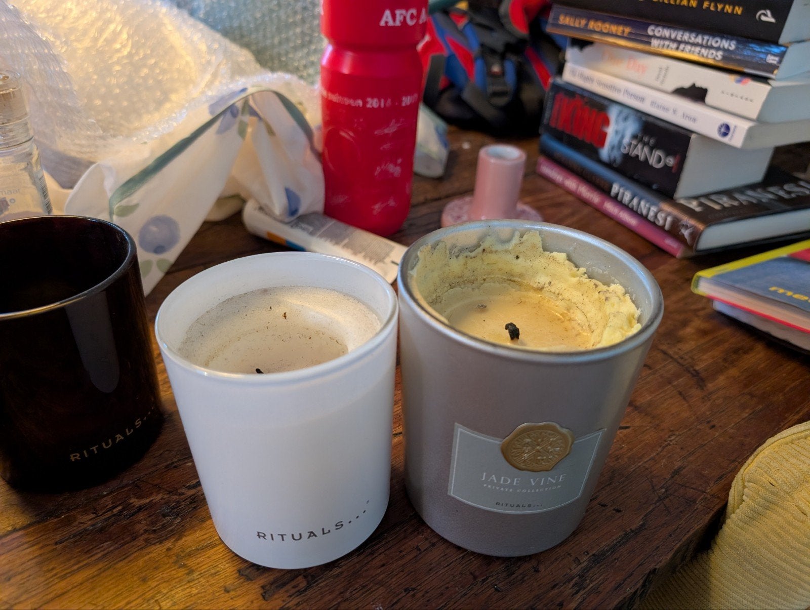 3 gebruikte Rituals kaarsen (1 bijna leeg, 2 met veel leven), Ophalen, Gebruikt, Was, Rituals