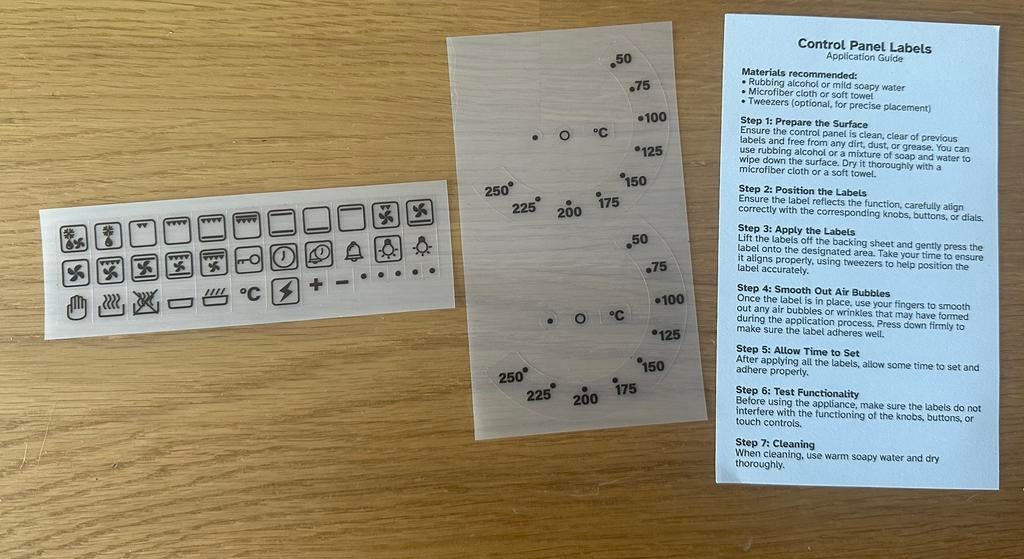 Stickers voor Siemens oven, Ophalen, Zo goed als nieuw