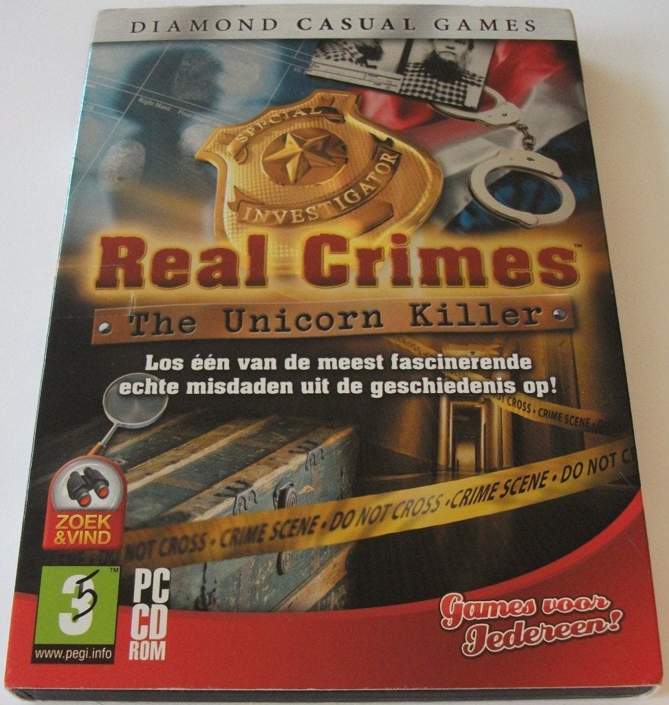 PC Game *** REAL CRIMES *** The Unicorn Killer, Puzzel en Educatief, 1 speler, Ophalen of Verzenden, Zo goed als nieuw