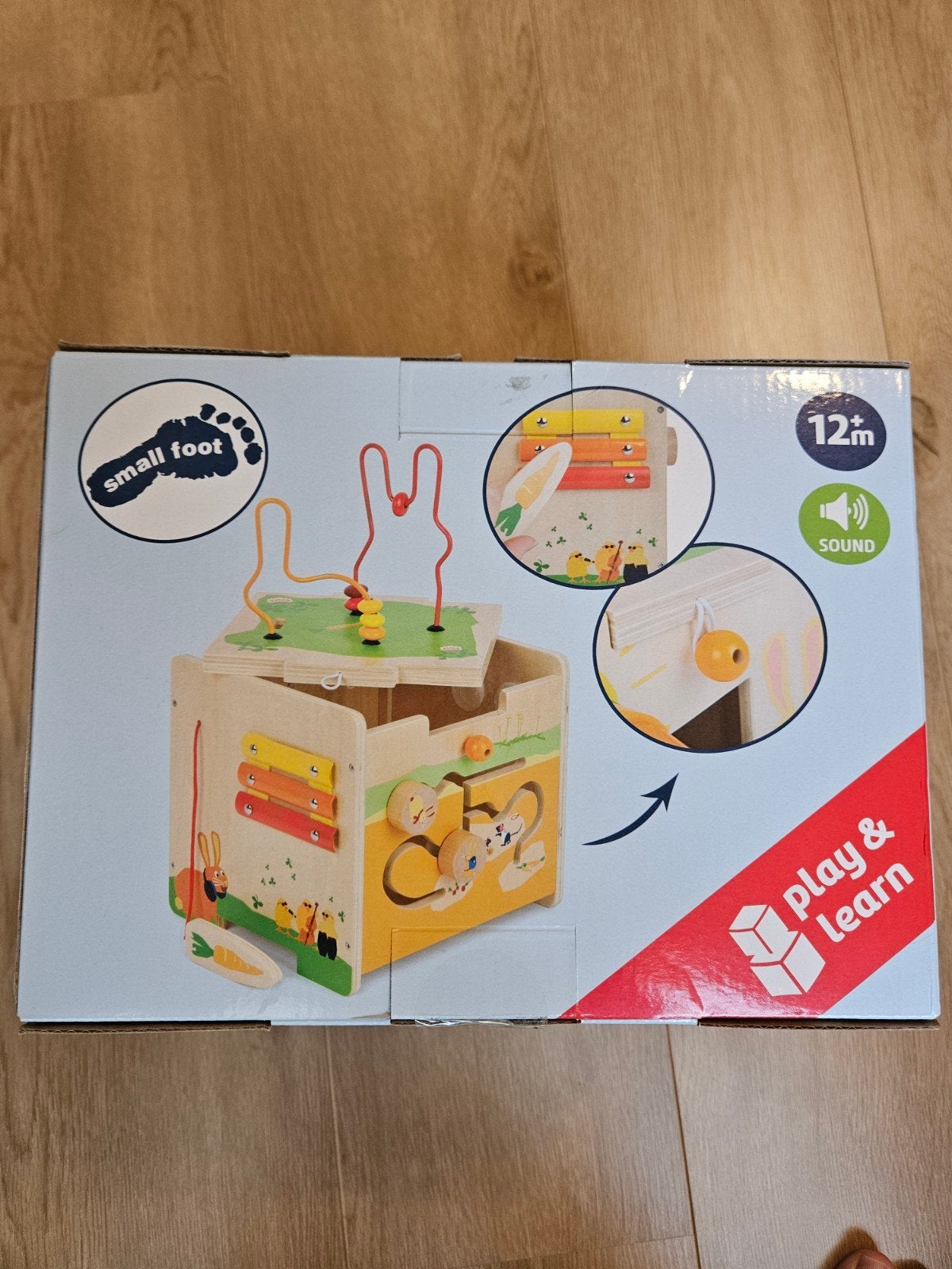 Motor Activity Cube Rabbit - Educatief Houten Speelgoed, Ophalen, Gebruikt, Overige typen, Met geluid