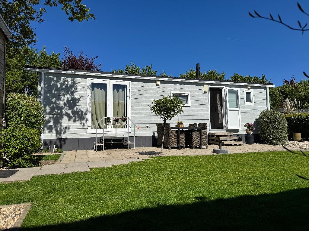 Chalet 10 x 4 meter, vaste staplaats,  jaarrond bewoonbaar, Tot en met 4