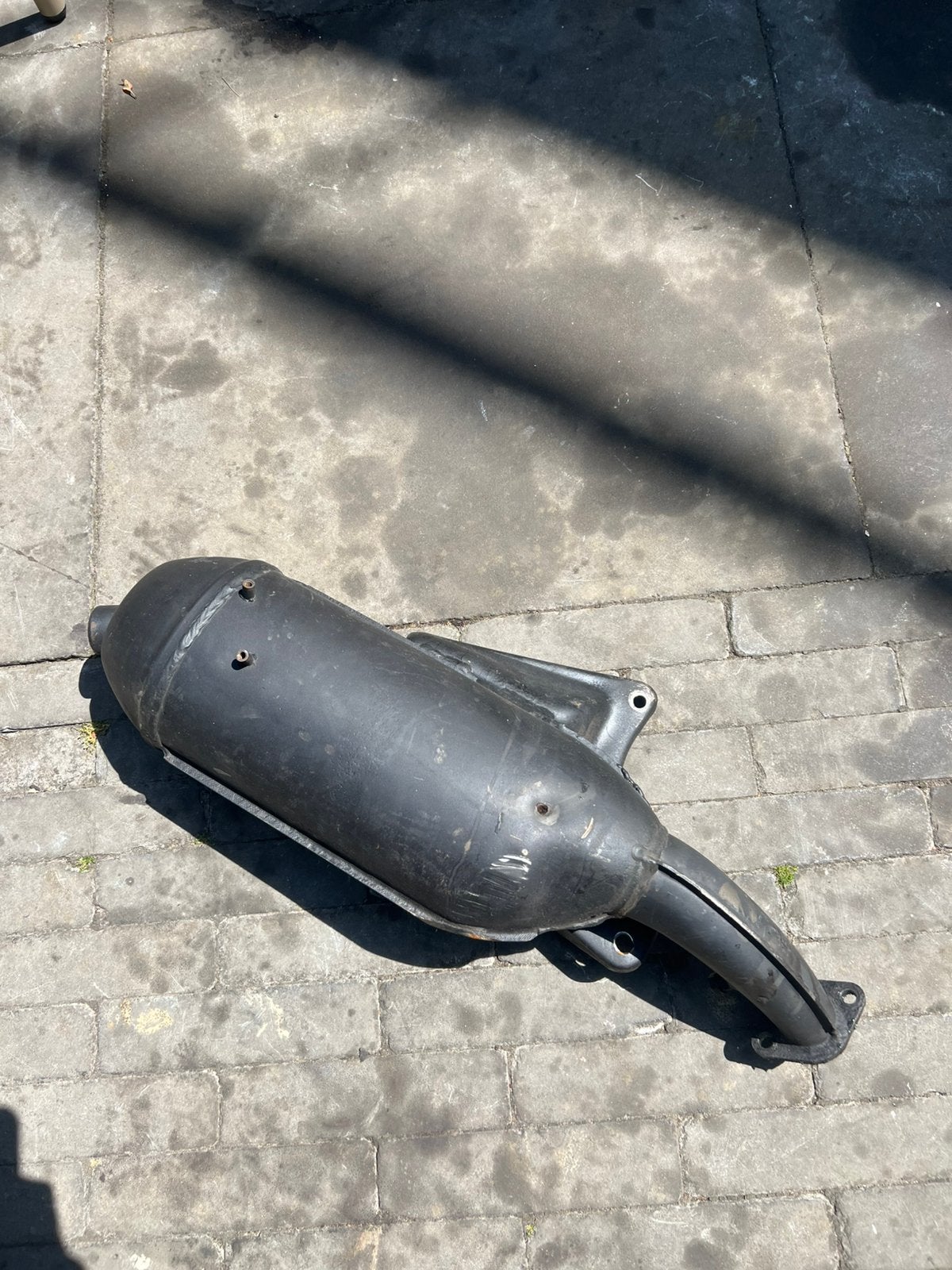 SE01 Uitlaat 125-180cc pot, Fietsen en Brommers, Brommeronderdelen | Puch, Verzenden, Zo goed als nieuw, Uitlaat