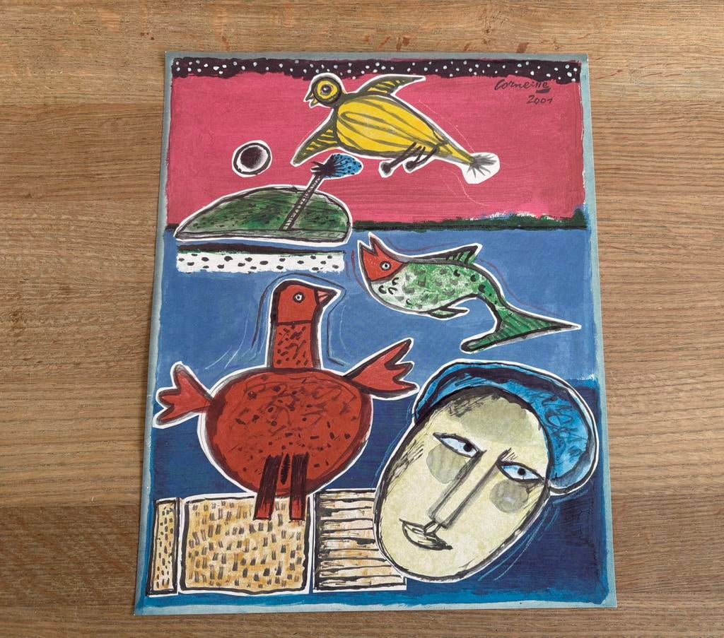 Mooie vintage kalender prent Corneille 2001, Natuur, 1980 tot heden, Ophalen of Verzenden, Zo goed als nieuw