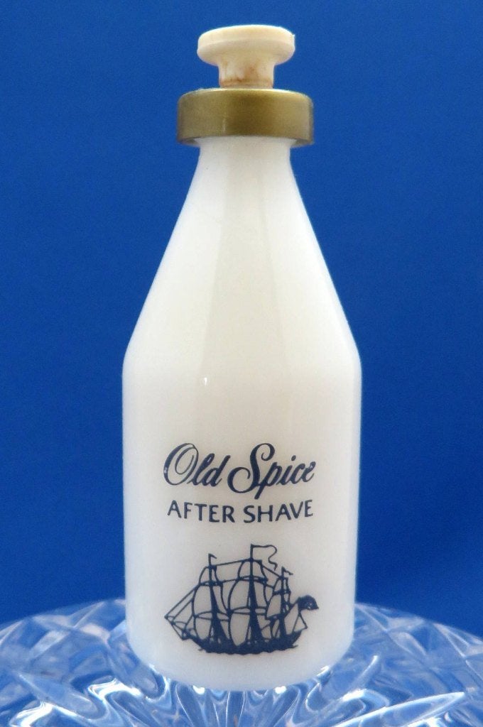 Mini - SHULTON - Old Spice - 7ml - asl - 5,8cm, Ophalen of Verzenden, Gebruikt, Miniatuur, Gevuld