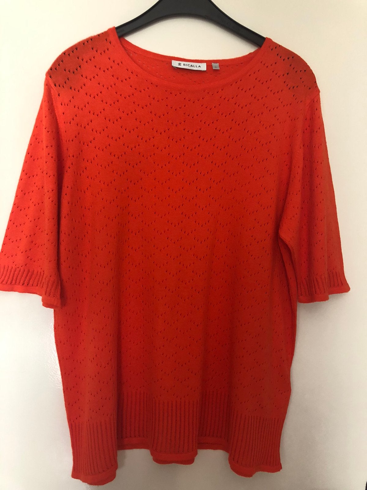 Oranje zomertruitje Bicalla XL, Maat 46/48 (XL) of groter, Oranje, Ophalen of Verzenden, Zo goed als nieuw