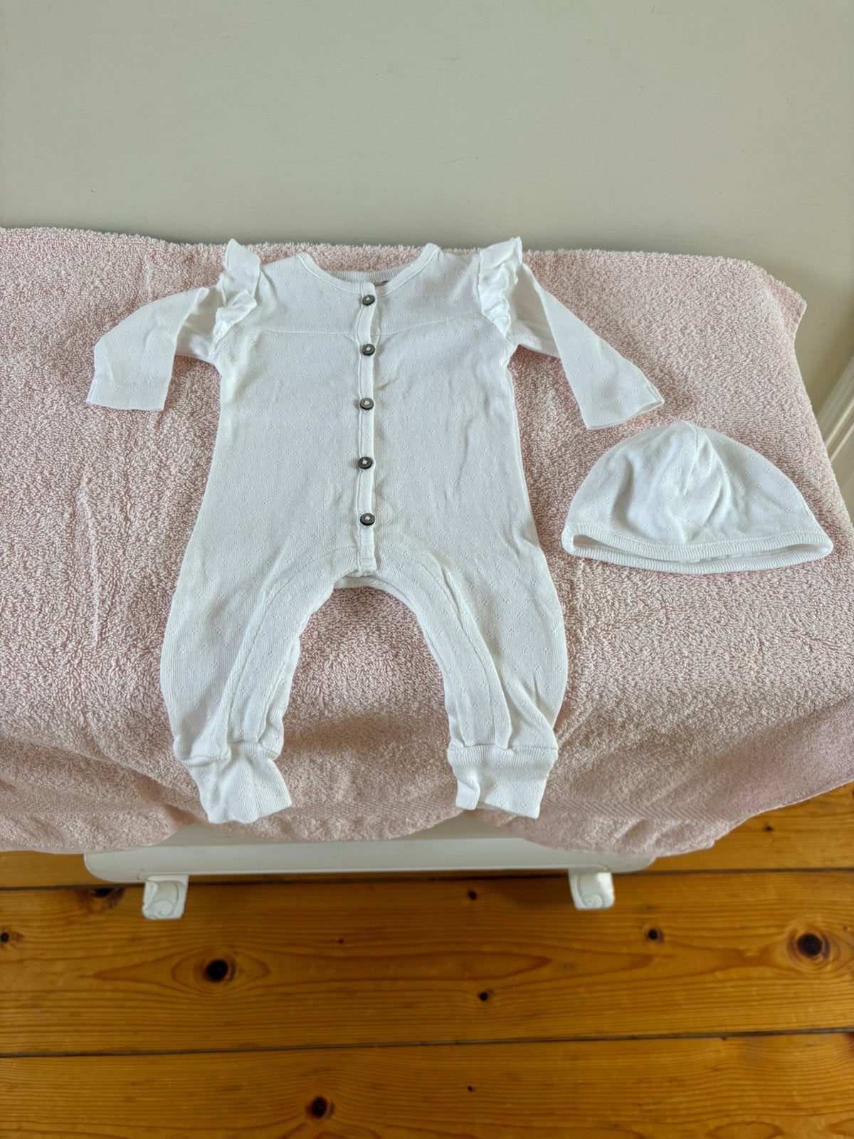 Schattig meisjes boxpak maat 50, Kinderen en Baby's, Babykleding | Maat 50, Ophalen of Verzenden, Zo goed als nieuw, Meisje, Pakje