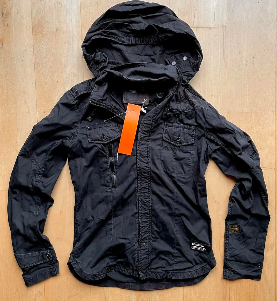 G Star Raw stoere jas met opvouwbare capuchon S zwart, Ophalen of Verzenden