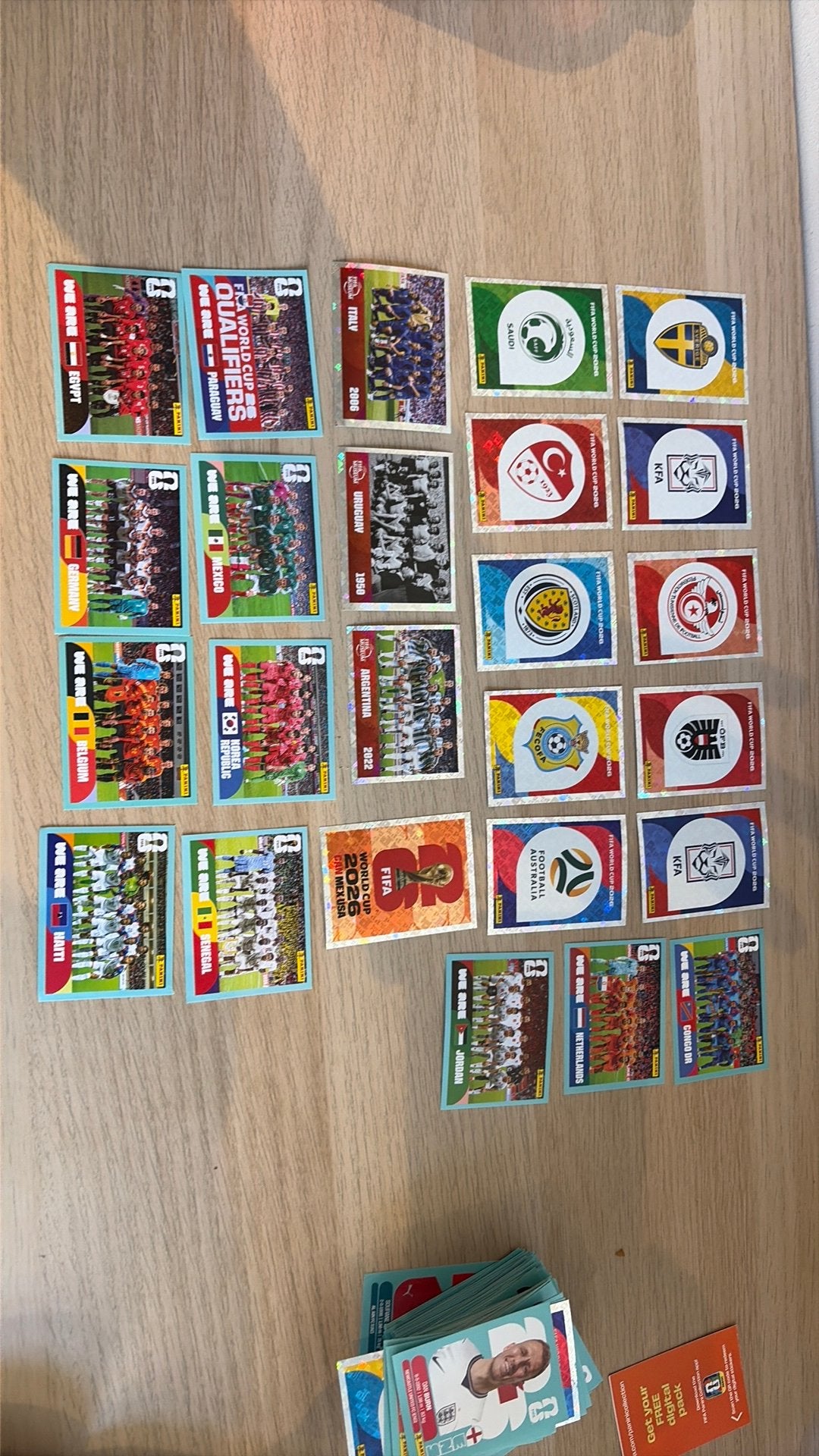Special Stickers, badges and teams. Panini WC, Ophalen of Verzenden, Zo goed als nieuw, Meerdere stickers