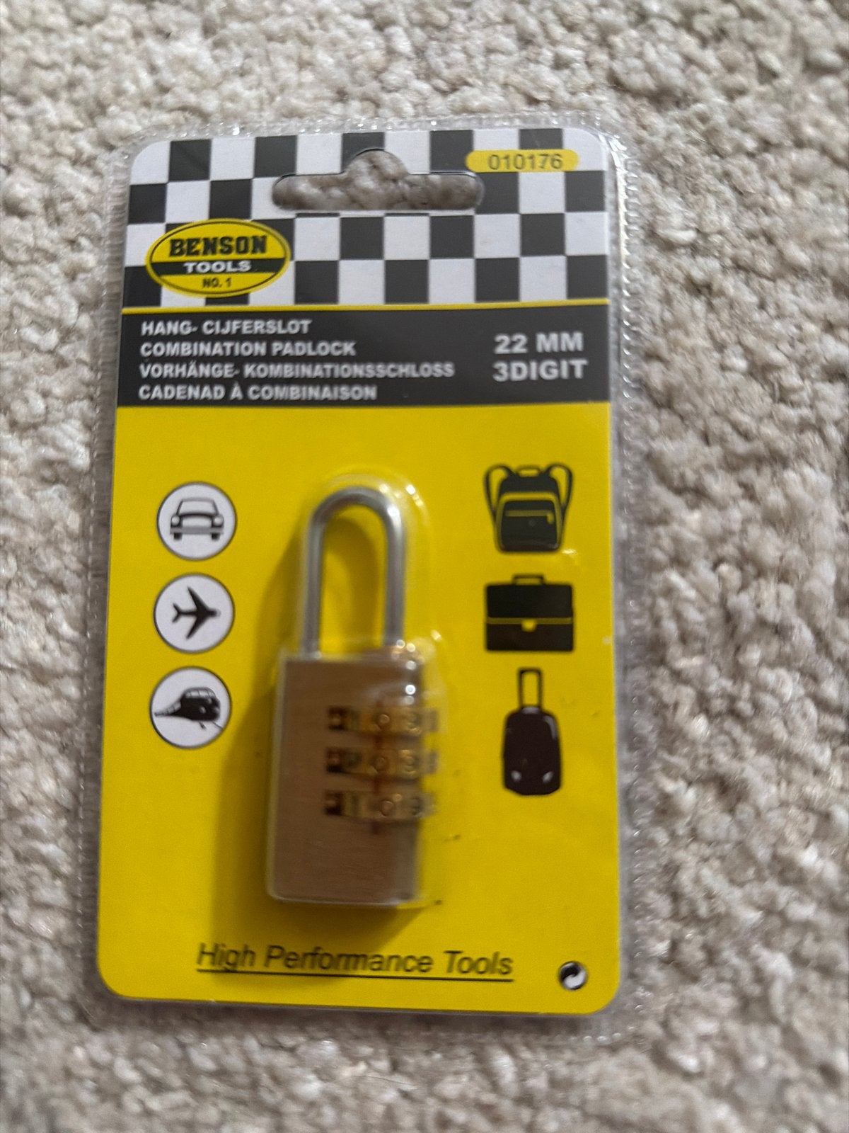 Benson Tools Cijferslot 22mm 3-cijferig - Nieuw, Ophalen of Verzenden, Nieuw