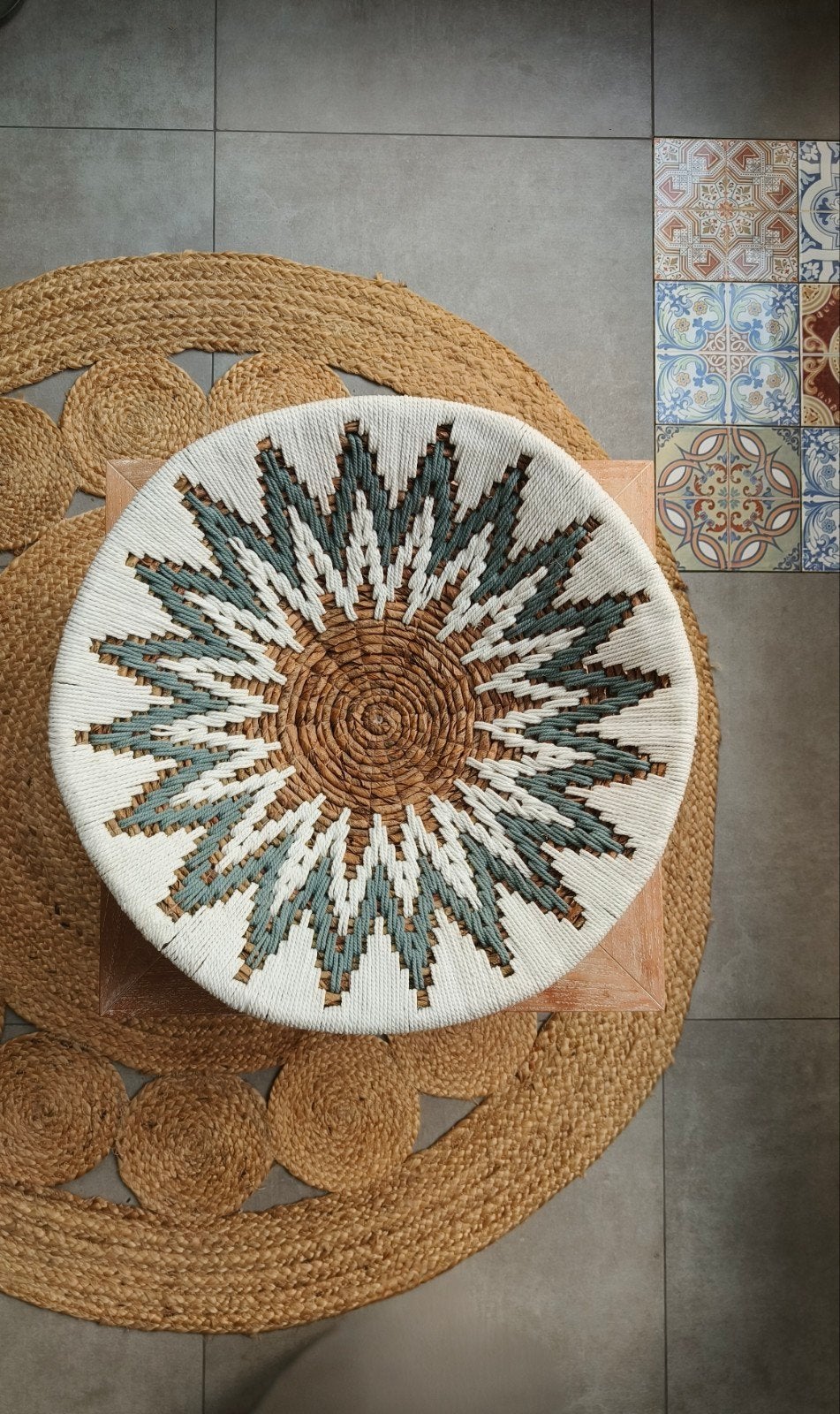NIEUWE Grote Balinese Schaal of Wanddecoratie - 50cm doorsne, Gebruikt, Schaal, Rond, Ophalen of Verzenden