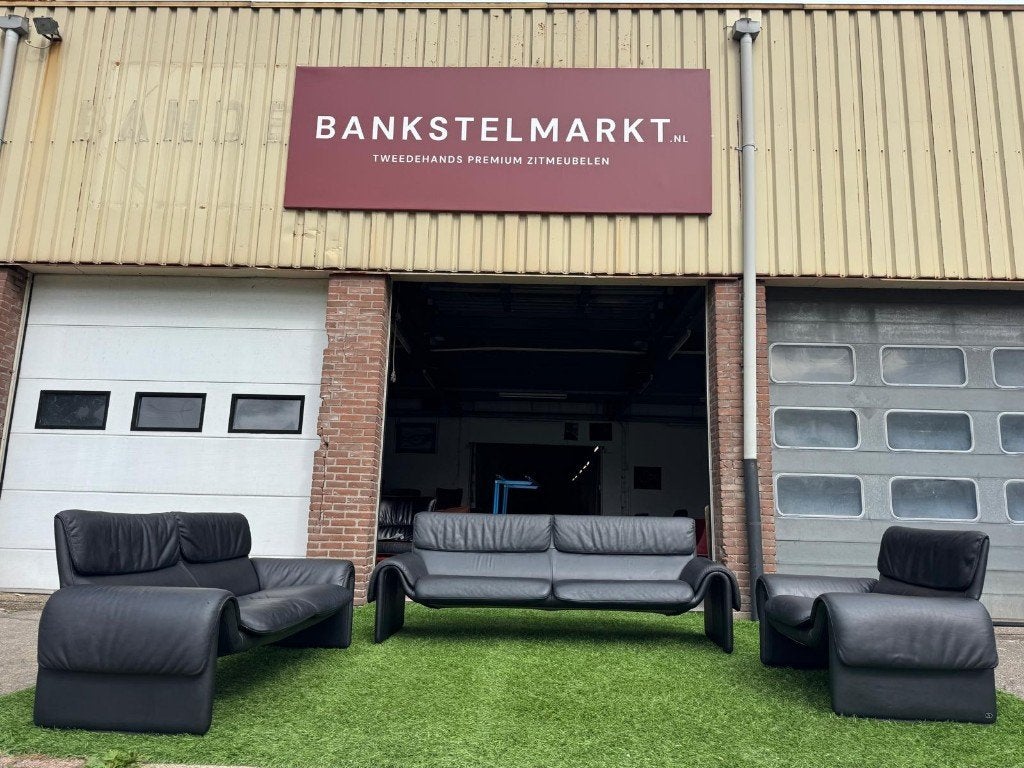 Banken De Sede DS-2011 bankstel  design zetel zwart leer, Geen, Pahest@hotmail.nl, Design, 75 tot 100 cm