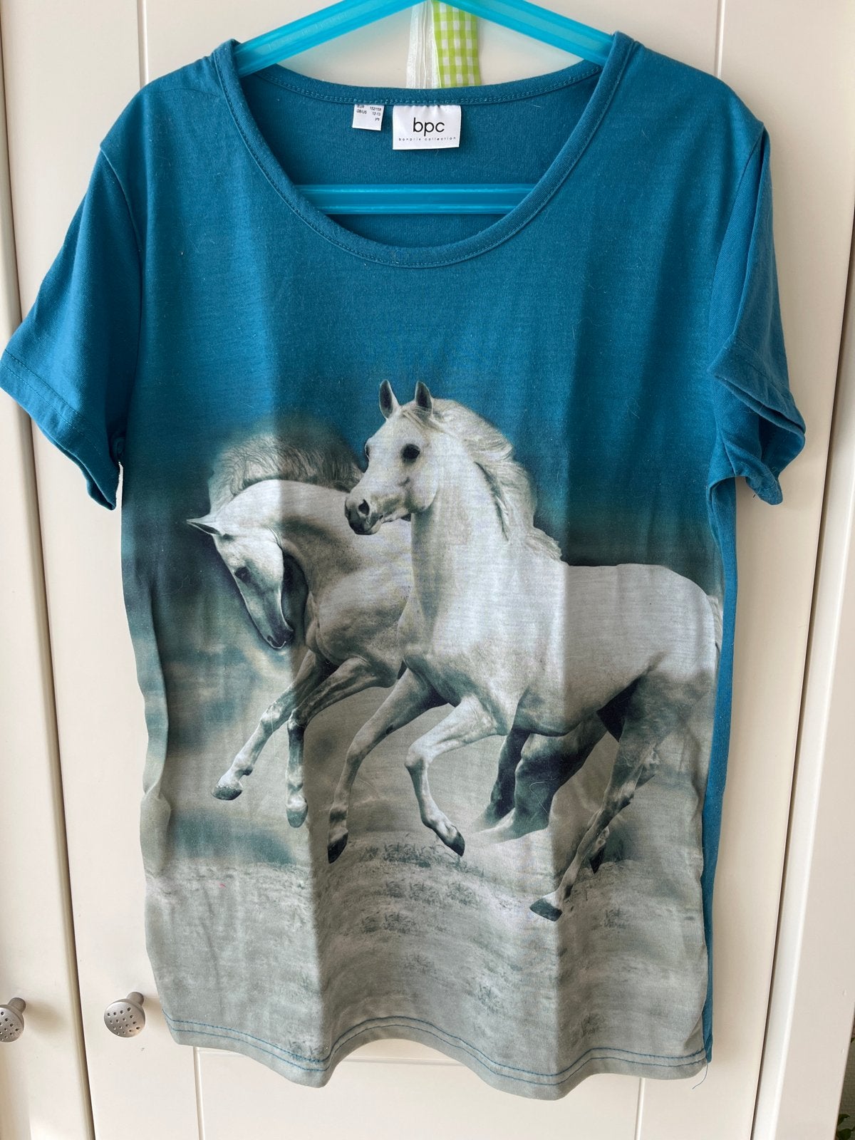 BPC T-shirt met paardenprint, maat 152/158 (12-13 jaar), Ophalen of Verzenden, Gebruikt, Meisje, Shirt of Longsleeve