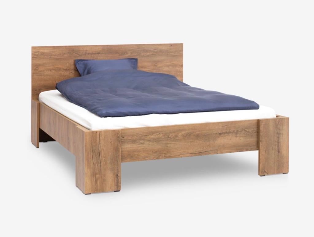 Bedframe VEDDE, Huis en Inrichting, Slaapkamer | Bedden, Ophalen, Gebruikt, Bruin, Tweepersoons