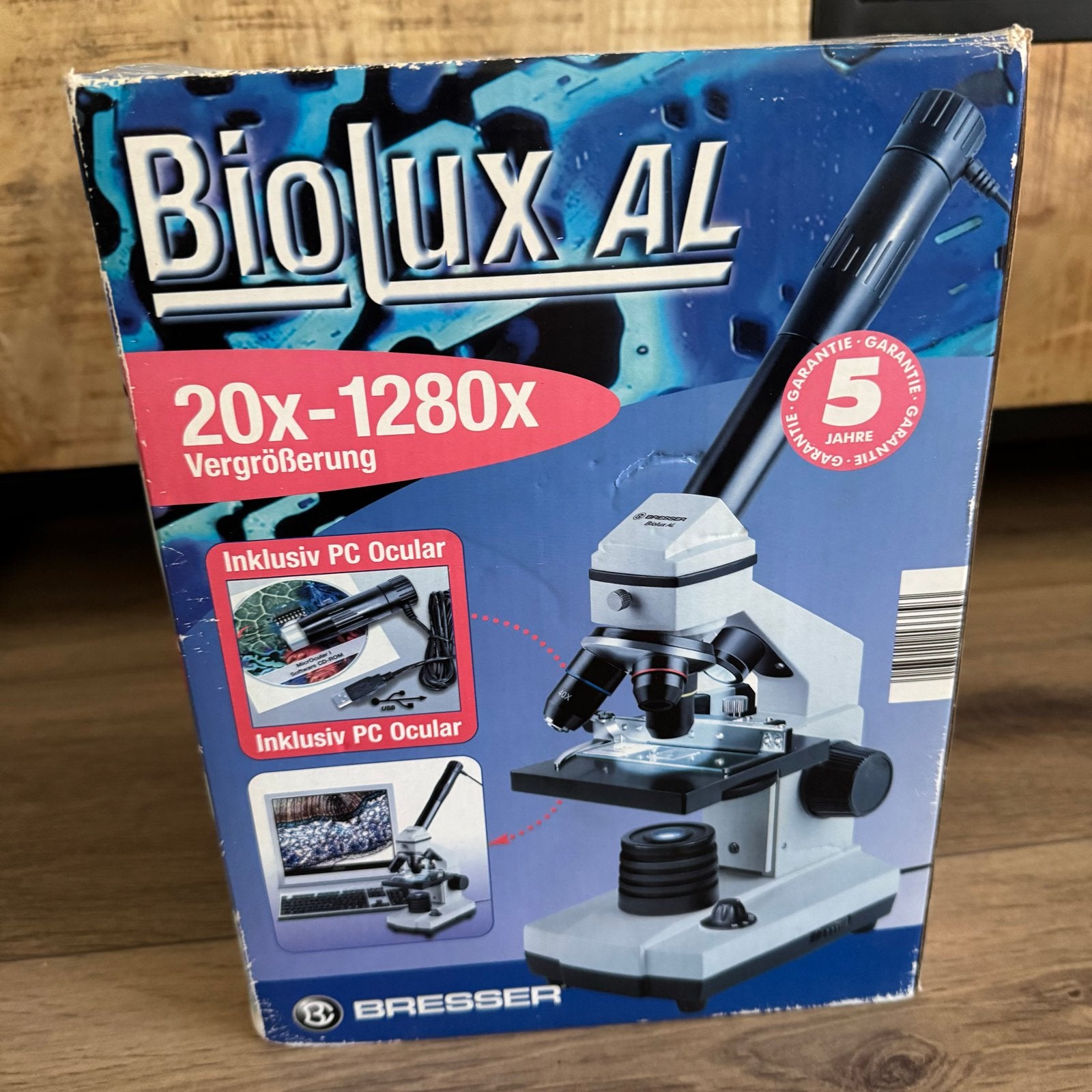 Bresser Biolux AL Microscoop 20x-1280x met accessoires, Ophalen of Verzenden, Zo goed als nieuw, 1000x of meer, Biologische microscoop