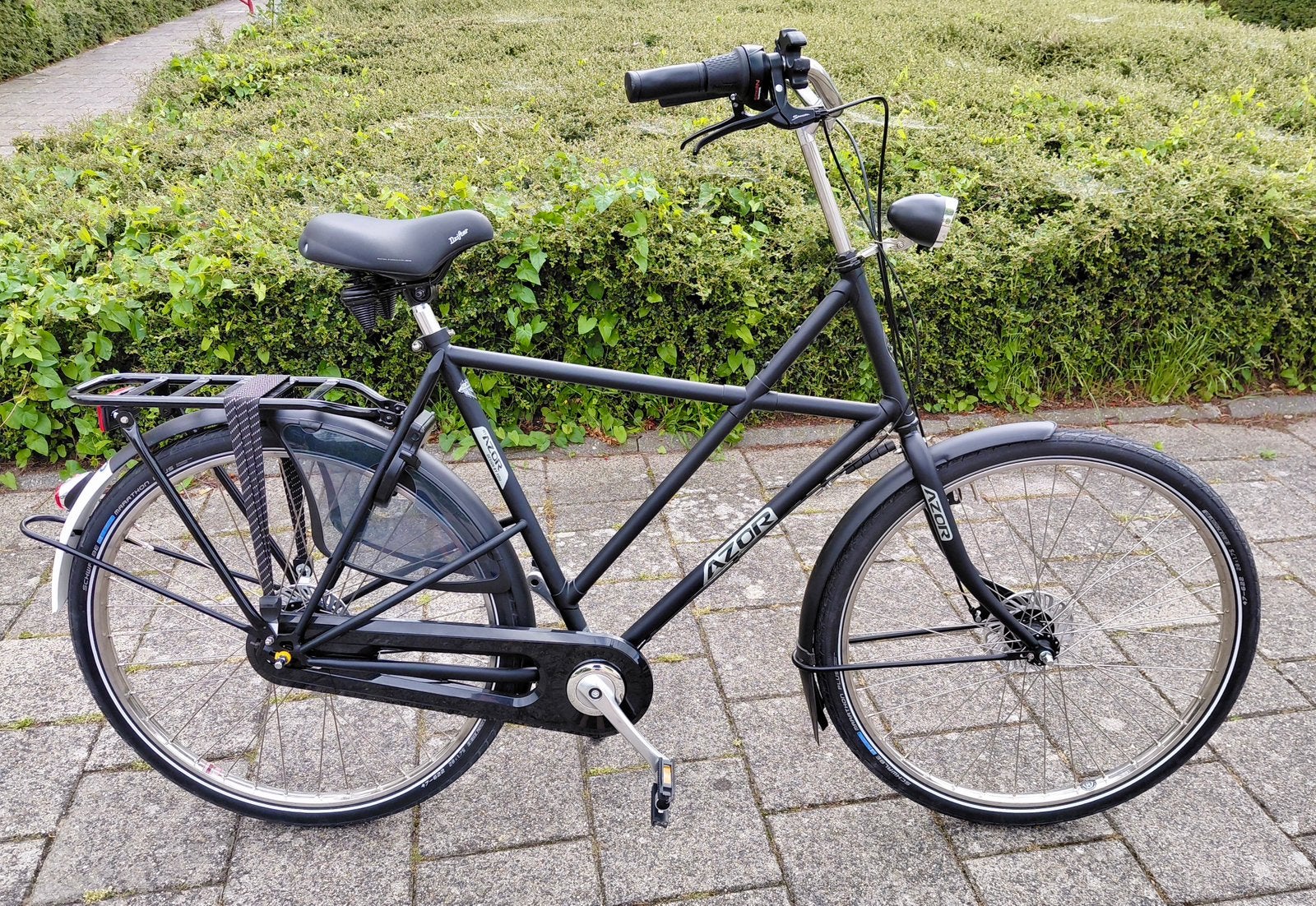 Azor herenfiets met verstevigd frame/velgen, Versnellingen, Zo goed als nieuw, 57 tot 61 cm, Trommelrem