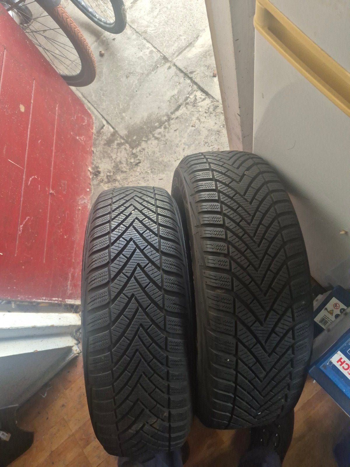2x Vredestein Wintrac winterbanden 195/65 R15, Ophalen, Gebruikt, 15 inch, Winterbanden